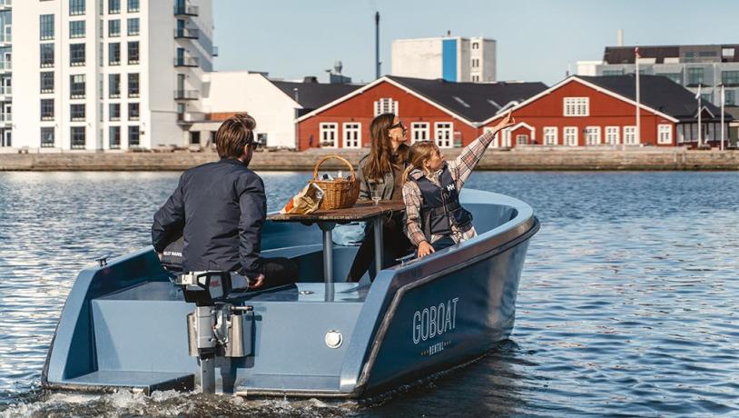 Båd i Odense havn 
