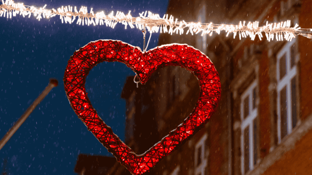 Julepynt i gade i Svendborg 