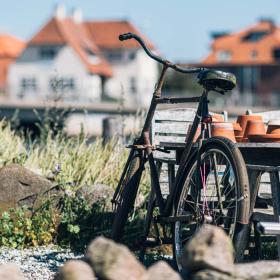 De fynske købstæder - Kerteminde med cykel i forgrunden